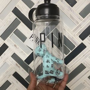 Pink by Victoria’s Secret water bottle w/ mini dog